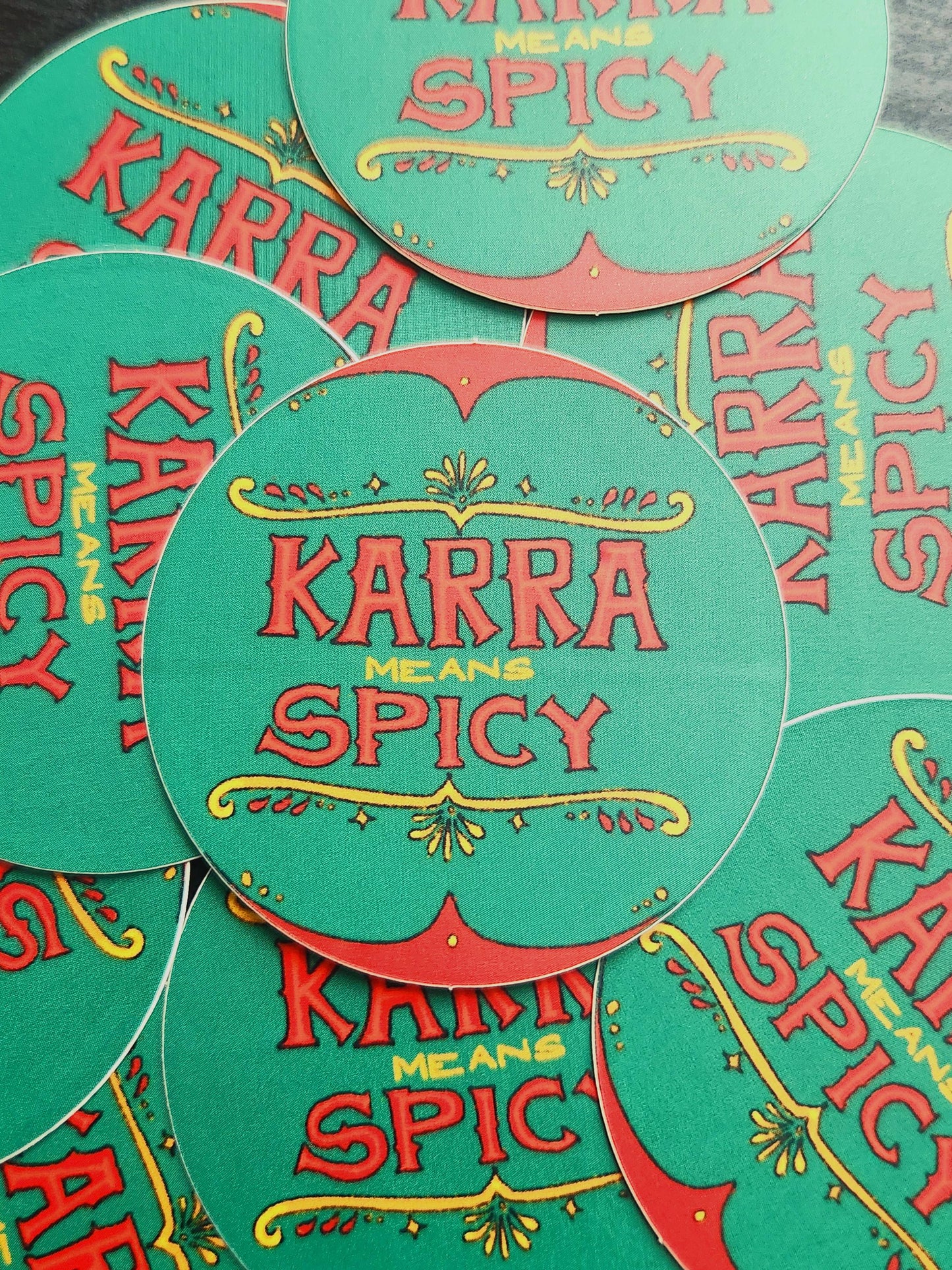 Karra Means Spicy Sticker