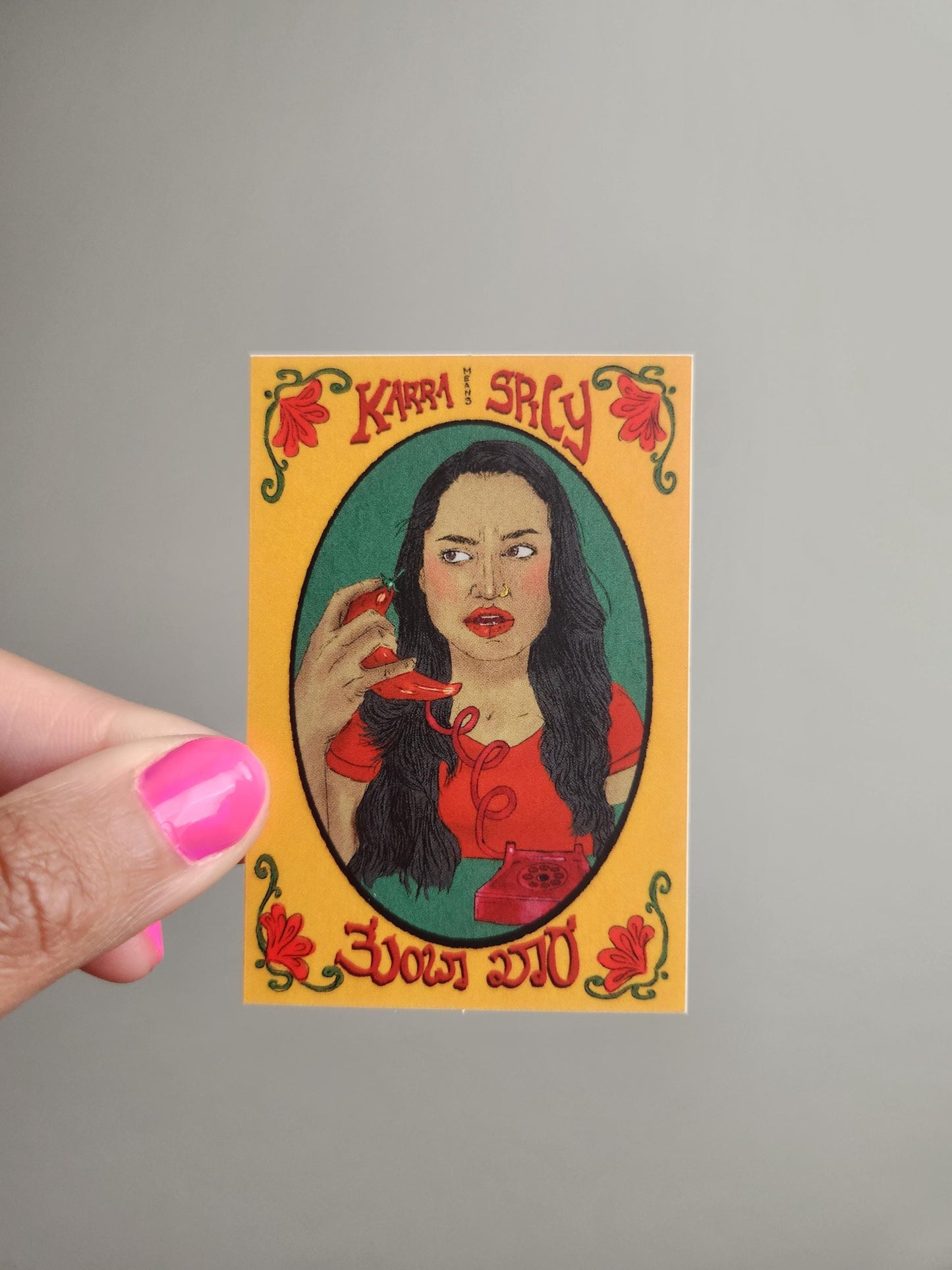 Karra Means Spicy Chili Phone Sticker