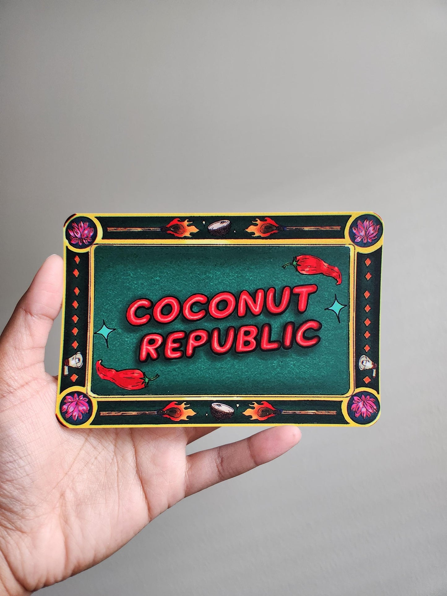 Coconut Republic Postcard, 4"x6" Art Print